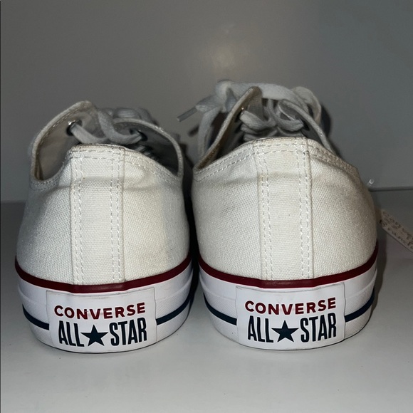 Converse White Athletic Shoes with Red Accents. main image 7